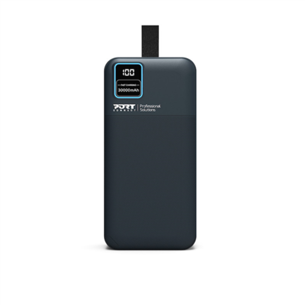 PORT CONNECT External USB-C battery integrated lamp , 30000 mAh , Blue