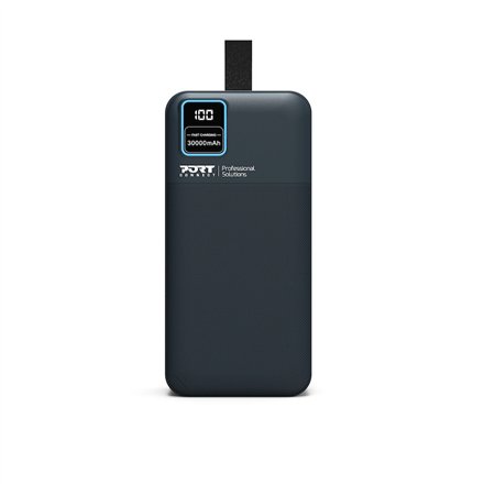 PORT CONNECT External USB-C battery integrated lamp , 30000 mAh , Blue