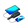 PORT CONNECT External USB-C battery integrated lamp , 30000 mAh , Blue
