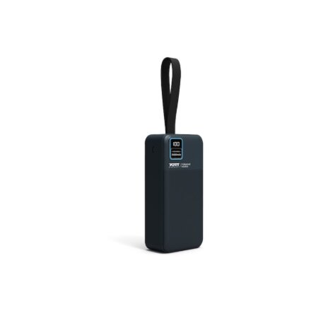 PORT CONNECT External USB-C battery integrated lamp , 30000 mAh , Blue