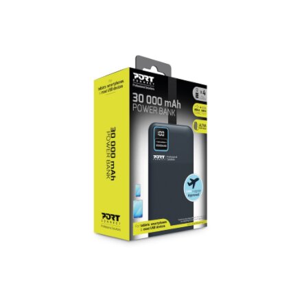PORT CONNECT External USB-C battery integrated lamp , 30000 mAh , Blue
