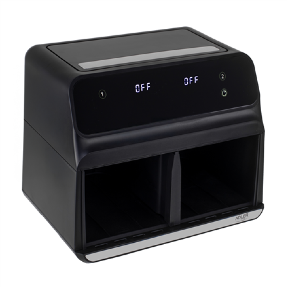 Adler Dual Air Fryer Oven , AD 6315 , Power 1700 W , Capacity 8 L , Convection , Black