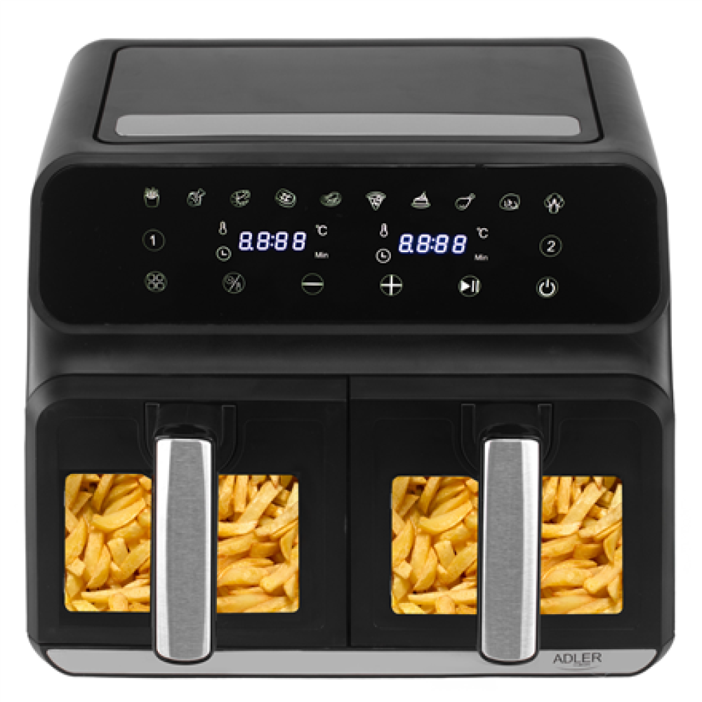 Adler Dual Air Fryer Oven , AD 6315 , Power 1700 W , Capacity 8 L , Convection , Black