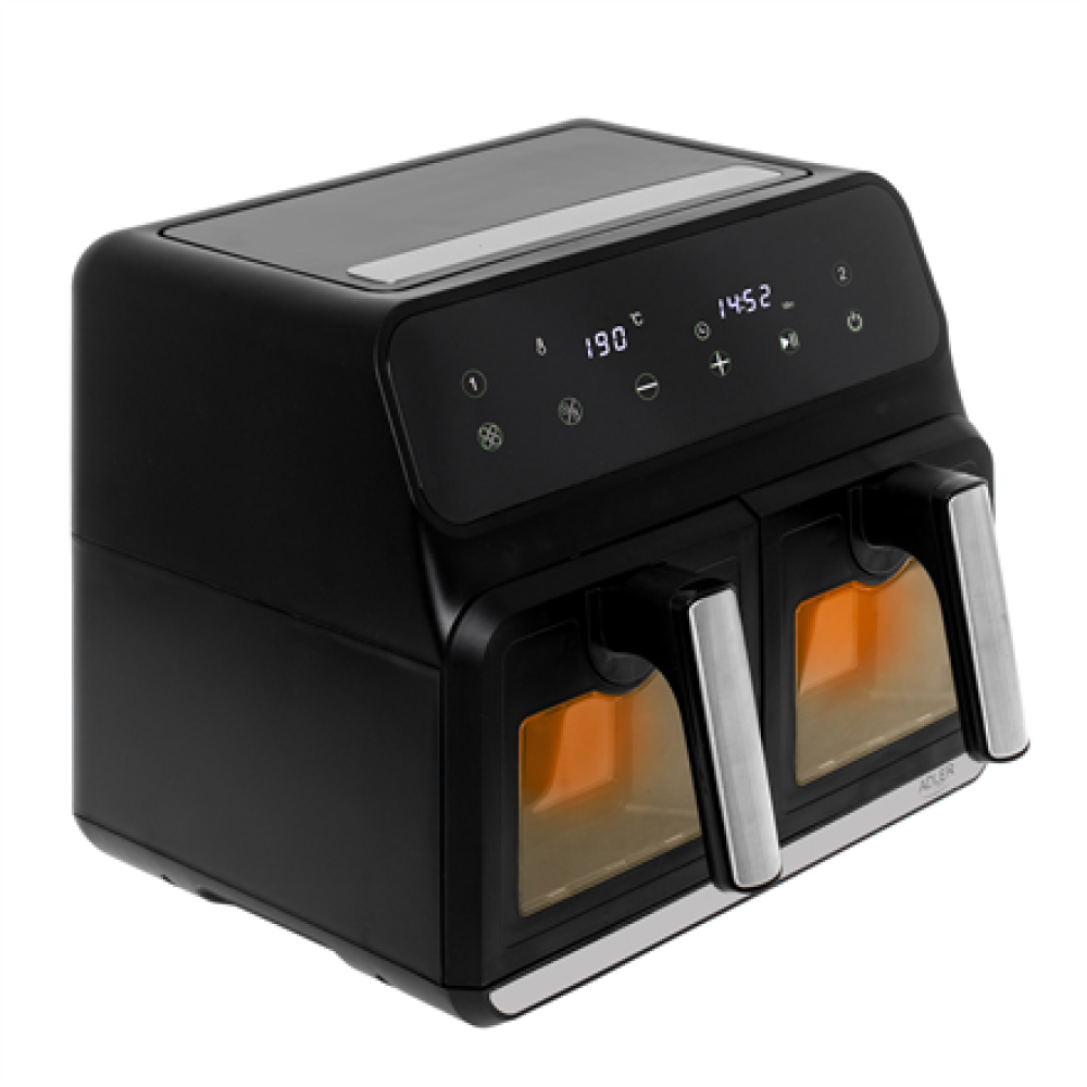 Adler Dual Air Fryer Oven , AD 6315 , Power 1700 W , Capacity 8 L , Convection , Black
