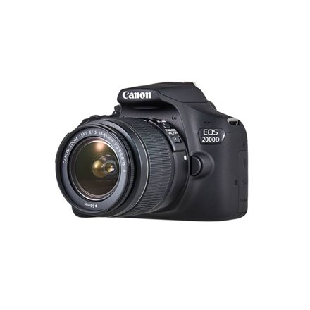 Canon , EOS , 2000D 18-55 III EU26 , SLR Camera Kit , Megapixel 24.1 MP , ISO sensitivity (max) 12800 , Display diagonal 3.0 , Wi-Fi , Video recording , APS-C , Black