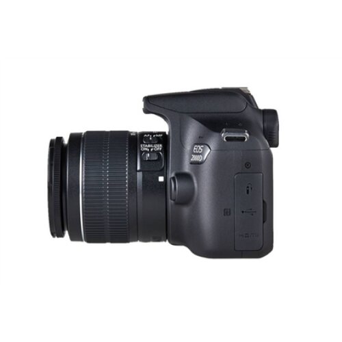 Canon , EOS , 2000D 18-55 III EU26 , SLR Camera Kit , Megapixel 24.1 MP , ISO sensitivity (max) 12800 , Display diagonal 3.0 , Wi-Fi , Video recording , APS-C , Black