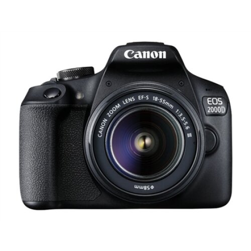 Canon , EOS , 2000D 18-55 III EU26 , SLR Camera Kit , Megapixel 24.1 MP , ISO sensitivity (max) 12800 , Display diagonal 3.0 , Wi-Fi , Video recording , APS-C , Black
