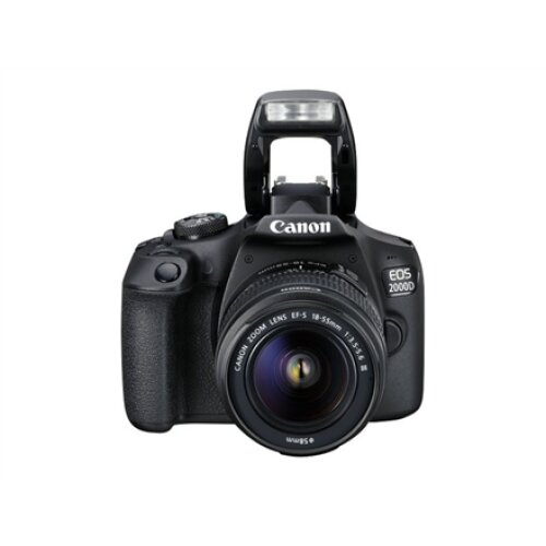 Canon , EOS , 2000D 18-55 III EU26 , SLR Camera Kit , Megapixel 24.1 MP , ISO sensitivity (max) 12800 , Display diagonal 3.0 , Wi-Fi , Video recording , APS-C , Black