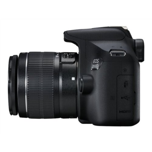 Canon , EOS , 2000D 18-55 III EU26 , SLR Camera Kit , Megapixel 24.1 MP , ISO sensitivity (max) 12800 , Display diagonal 3.0 , Wi-Fi , Video recording , APS-C , Black