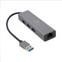 Cablexpert , USB AM Gigabit network adapter with 3-port USB 3.0 hub , A-AMU3-LAN-01