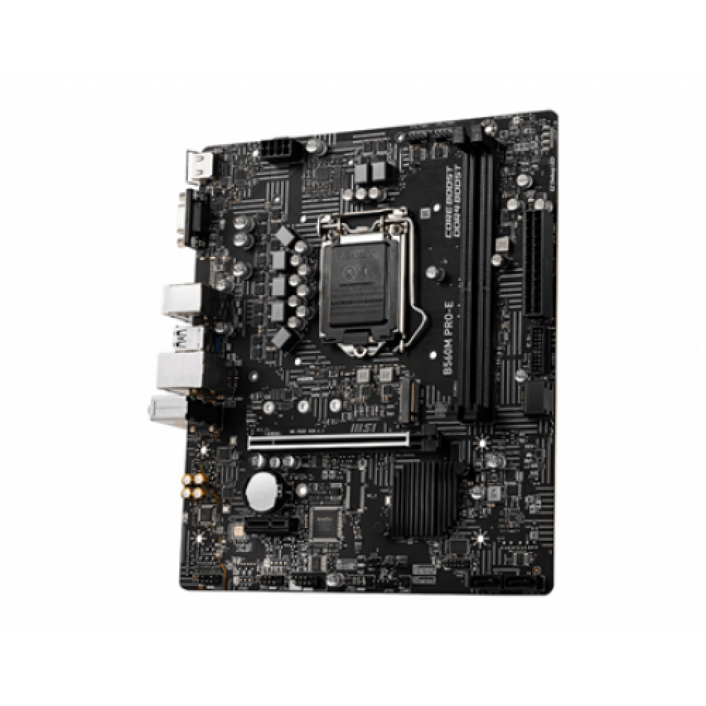 MSI B560M PRO-E Processor family Intel Processor socket LGA1200 DDR4 DIMM Memory slots 2 Supported hard disk drive interfaces SATA, M.2 Number of SATA connectors 4 Chipset Intel B560 MATX