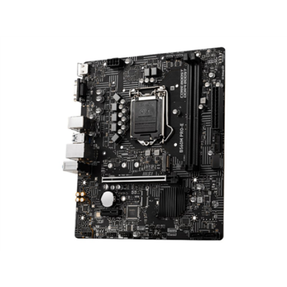 MSI B560M PRO-E Processor family Intel Processor socket LGA1200 DDR4 DIMM Memory slots 2 Supported hard disk drive interfaces SATA, M.2 Number of SATA connectors 4 Chipset Intel B560 MATX