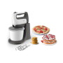 TEFAL , HT464138 PrepMix+ , Hand Mixer , 500 W , Number of speeds 5 , Turbo mode , White/Grey