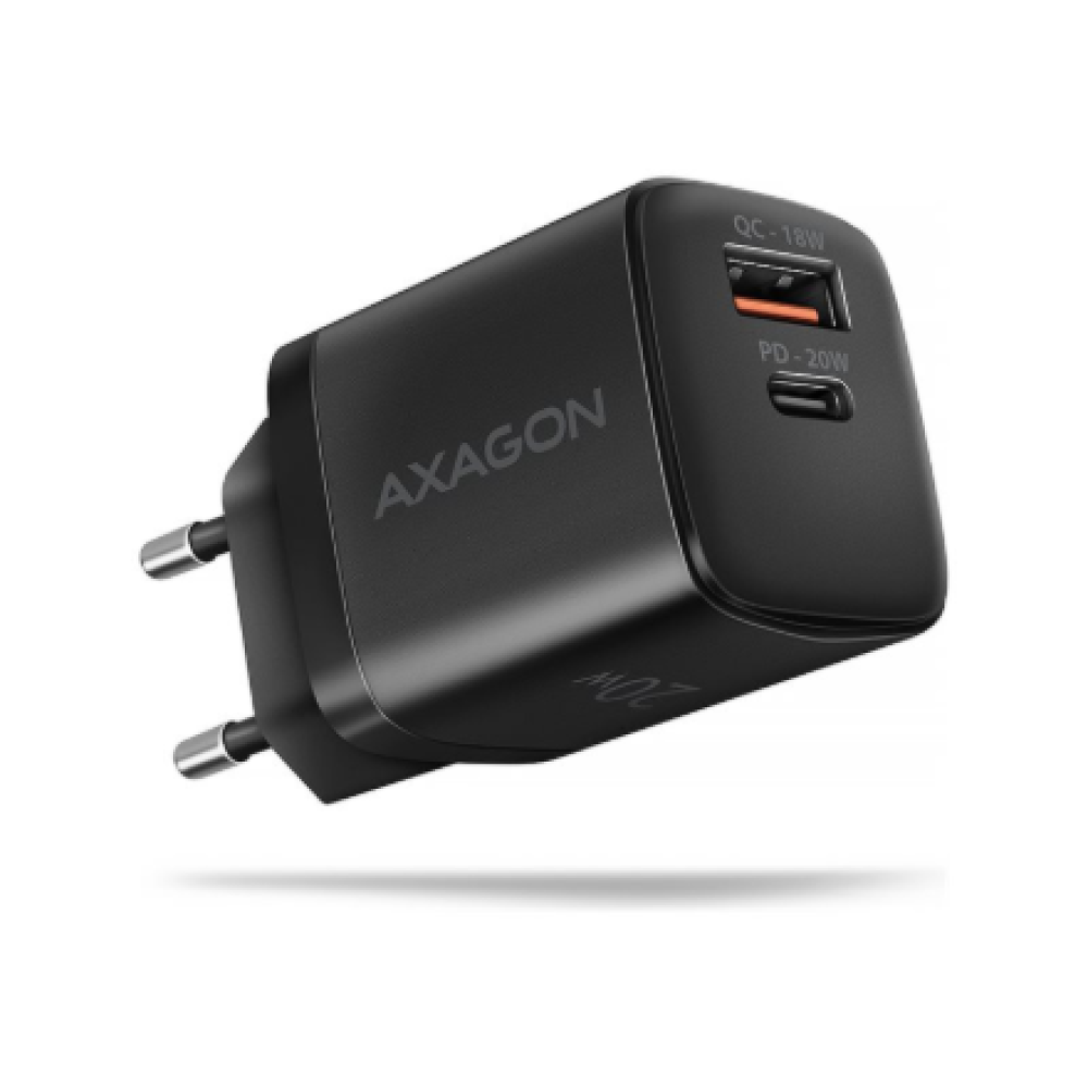 AXAGON Wallcharger 2x port (USB-A + USB-C), 20W , ACU-PQ20