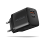 AXAGON Wallcharger 2x port (USB-A + USB-C), 20W , ACU-PQ20