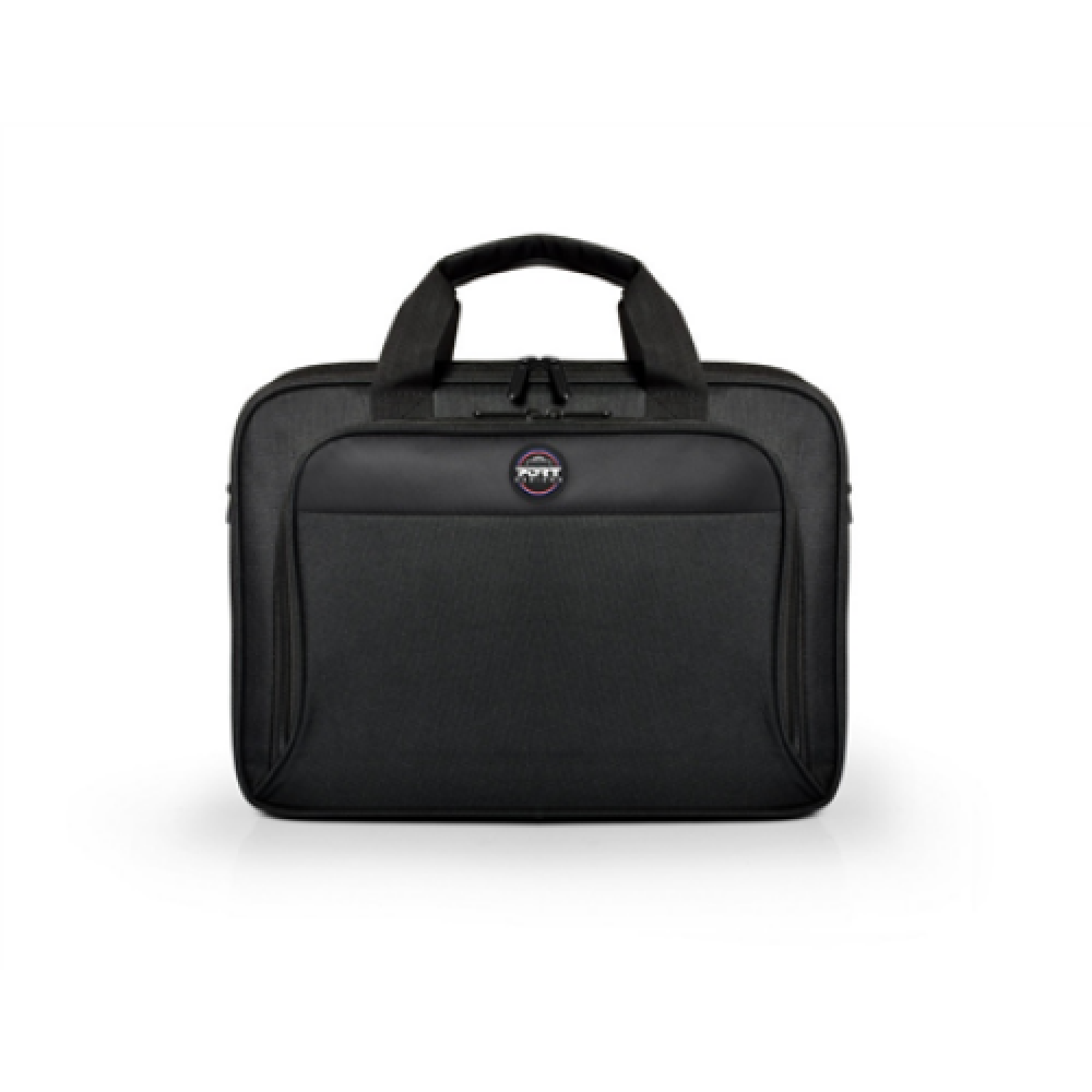 PORT DESIGNS , 105064 , HANOI II CLAMSHELL , Fits up to size 15.6 , Messenger - Briefcase , Black , Shoulder strap