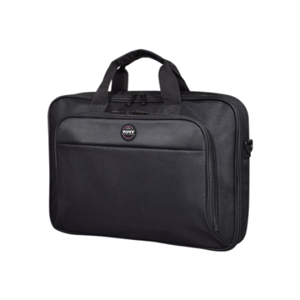 PORT DESIGNS , 105064 , HANOI II CLAMSHELL , Fits up to size 15.6 , Messenger - Briefcase , Black , Shoulder strap