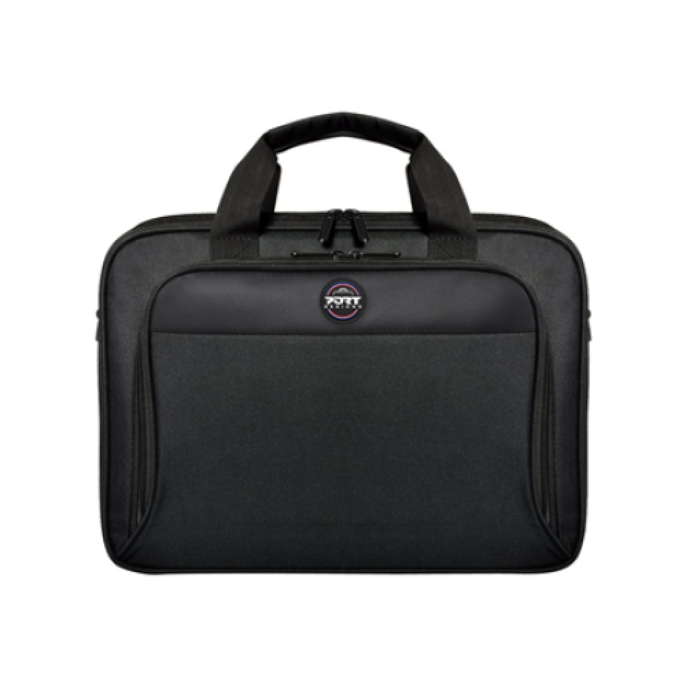 PORT DESIGNS , 105064 , HANOI II CLAMSHELL , Fits up to size 15.6 , Messenger - Briefcase , Black , Shoulder strap