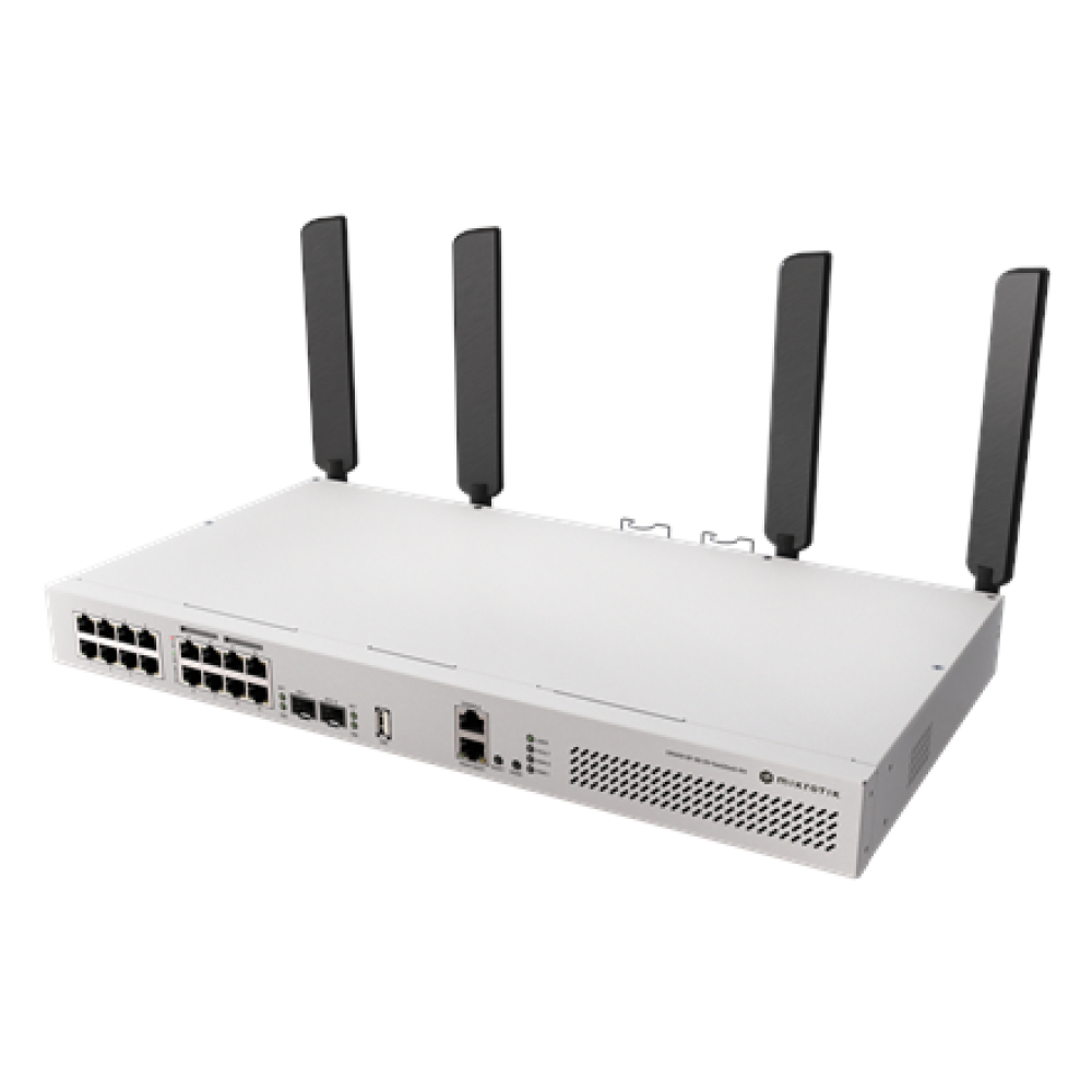 MikroTik Cloud Router Switch with RouterOS L5 Rackmount Case , CRS418-8P-8G-2S+5axQ2axQ-RM