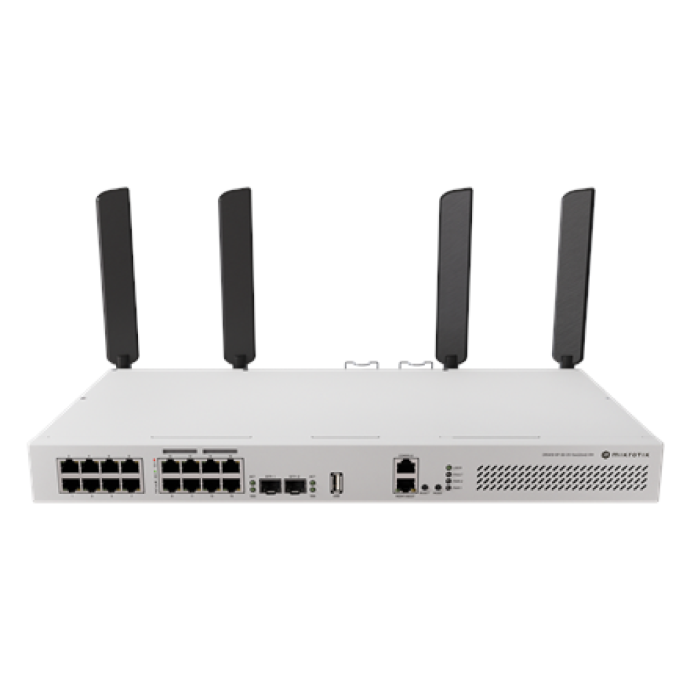 MikroTik Cloud Router Switch with RouterOS L5 Rackmount Case , CRS418-8P-8G-2S+5axQ2axQ-RM