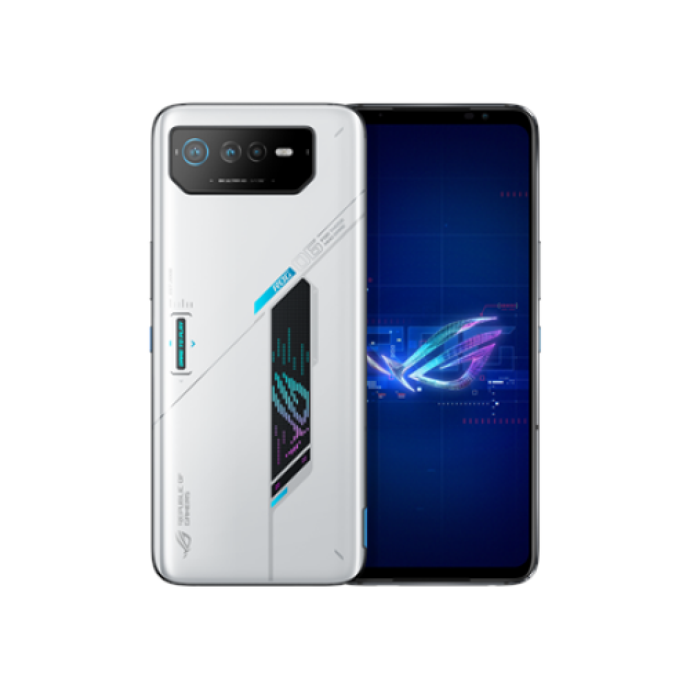 Asus ROG Phone 6 EU White 6.78 AMOLED Snapdragon 8+ Gen 1 Qualcomm SM8475 Internal RAM 16 GB 512 GB Dual SIM Nano-SIM 3G 4G 5G Main camera 50+13+5 MP Secondary camera 12 MP Android 12 6000 mAh 12