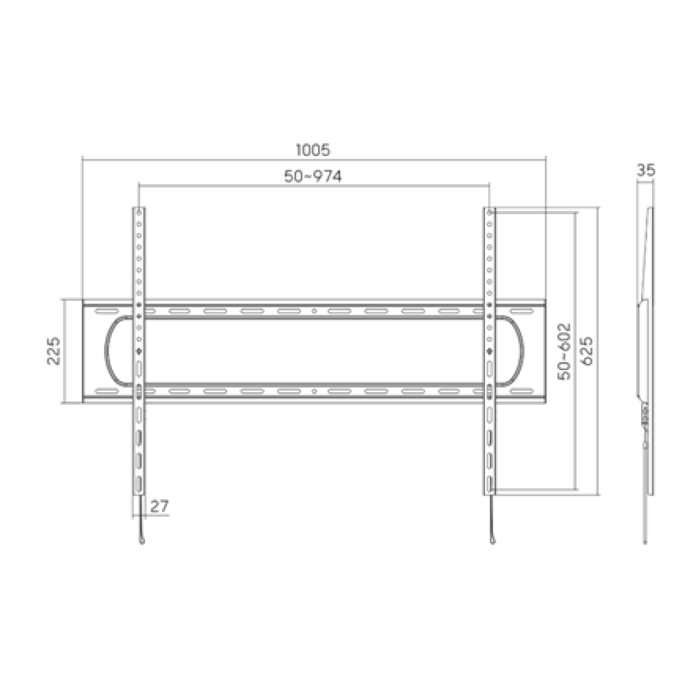 Sunne Wall mount , 60-120-LP Heavy-duty Fixed TV Wall Mount , 60-120 , Maximum weight (capacity) 120 kg