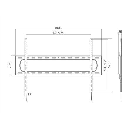 Sunne Wall mount , 60-120-LP Heavy-duty Fixed TV Wall Mount , 60-120 , Maximum weight (capacity) 120 kg