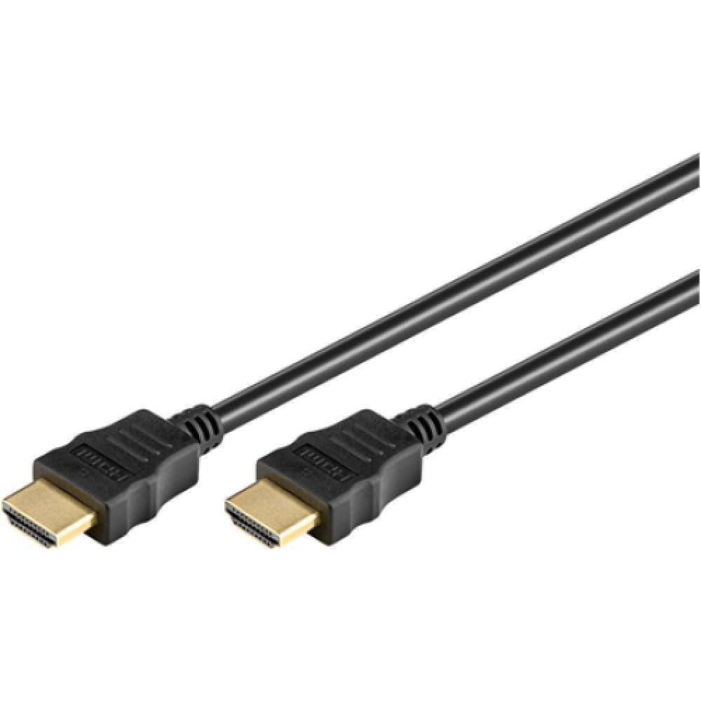Goobay High Speed HDMI cable, gold-plated HDMI cable, Black, 5 m