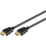 Goobay High Speed HDMI cable, gold-plated HDMI cable, Black, 5 m
