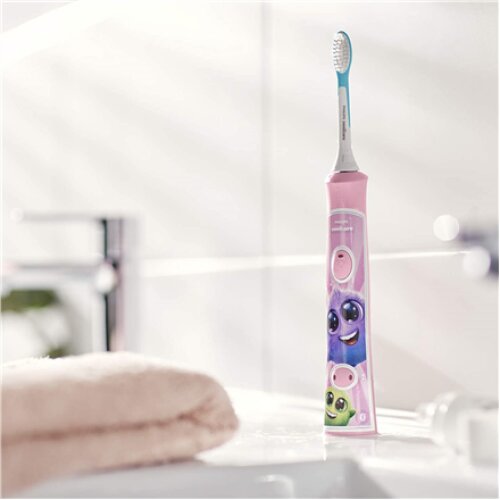 Philips , Electric toothbrush , HX6352/42 , Rechargeable , For kids , Number of brush heads included 2 , Number of teeth brushing modes 2 , Sonic technology , Pink