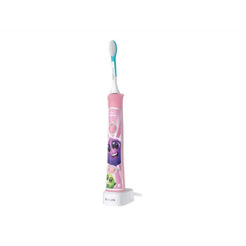 Philips , Electric toothbrush , HX6352/42 , Rechargeable , For kids , Number of brush heads included 2 , Number of teeth brushing modes 2 , Sonic technology , Pink