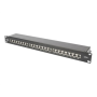 Digitus , Patch Panel , CAT 6A , RJ45, 8P8C , m , RJ45 shielding (Tinned bronze) , Suitable for 483 mm (19) cabinet mounting; Transmission properties: Category 6A, Class EA; Area of application: Up to 500 MHz, 10GBase-T; Size:482.6 x 44 x 109mm