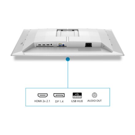 Philips , 27M2N6501L/00 , 27 , QD-OLED , 16:9 , 240 Hz , 0.03 ms , 2560 x 1440 pixels , 400 cd/m² , HDMI ports quantity 2 , White