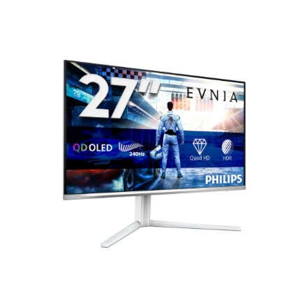 Philips , 27M2N6501L/00 , 27 , QD-OLED , 16:9 , 240 Hz , 0.03 ms , 2560 x 1440 pixels , 400 cd/m² , HDMI ports quantity 2 , White