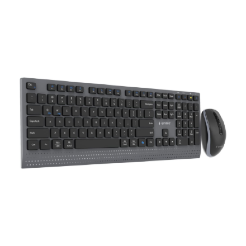Gembird KBS-WPS-02 , Keyboard and Mouse Set , Wireless , US , Bluetooth , Black