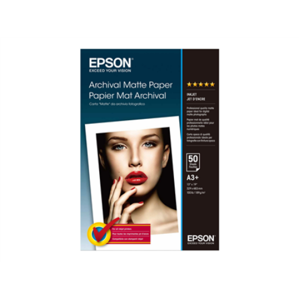 Epson Archival Matte Paper, A3+, 192 g/m2, 50 sheets