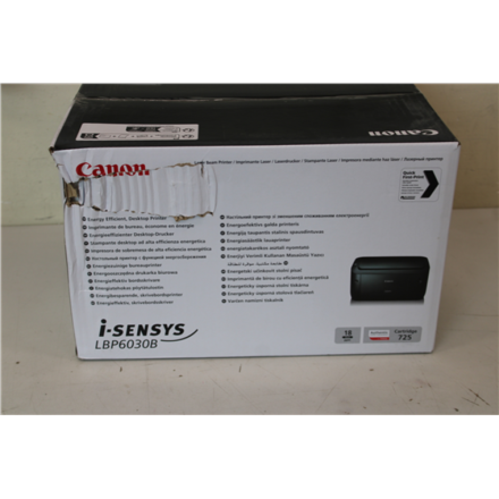 SALE OUT. , Canon LBP6030B , Mono , Laser , Printer , Maximum ISO A-series paper size A4 , Black , DAMAGED PACKAGING