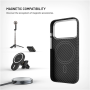 Fixed Back cover , Apple , iPhone 17 , Aramid fibers , Black , MagVelar with MagSafe