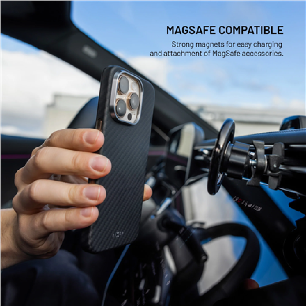 Fixed Back cover , Apple , iPhone 17 , Aramid fibers , Black , MagVelar with MagSafe