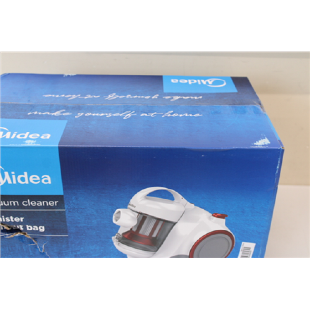 SALE OUT. Midea C5 MC01PLWH Vacuum Cleaner, White , Midea , Vacuum Cleaner , C5 MC01PLWH , Bagless , Power 700 W , Dust capacity 1.5 L , White , DAMAGED PACKAGING