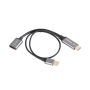 Lanberg HDMI (M) to Displayport (F) Adapter 4K on cable 20cm, Silver , AD-HD-DP-02