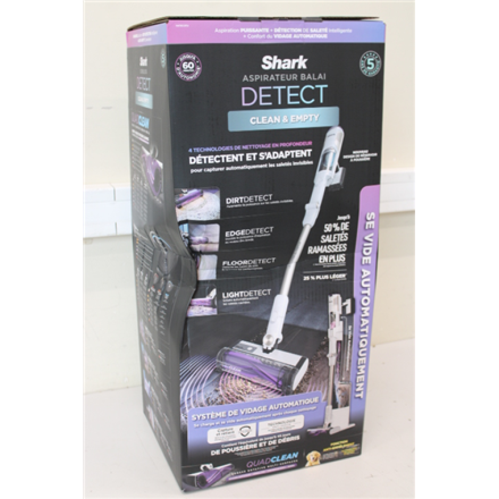 SALE OUT. Shark Detect Clean amp Empty, baltas - Belaidis dulkių siurblys , Shark DAMAGED PACKAGING