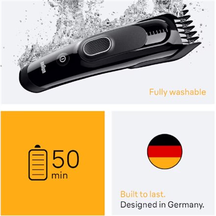 Braun Hair Clipper , HC5510 Series 5 , Cordless , Number of length steps 9 , Black