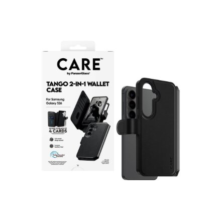 CARE by PanzerGlass Tango 2-in-1 Wallet Case w. Qi Samsung New Galaxy S26 , PanzerGlass