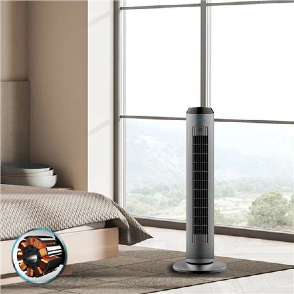 Cecotec EnergySilence 8190 Skyline Ionic , Tower Fan , Stand Fan , 60 W , Diameter 29 cm , Number of speeds 3 , Oscillation , Timer , Remote control , Grey