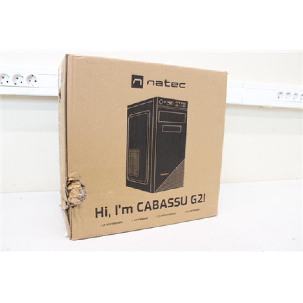SALE OUT. Natec Cabassu G2 PC case Midi Tower, Black , Natec , PC case , Cabassu G2 , Black , Midi Tower , DAMAGED PACKAGING , Power supply included No , ATX