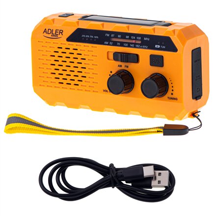 Adler , Portable radio with flashlight , AD 1197 , Alarm function