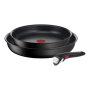 TEFAL , Pan set , Ingenio Eco Resist L3979102 , Frying , Diameter 24/28 cm , Halogen, induction, ceramic glass, gas, electric , Suitable for induction hob , Removable handle , Black