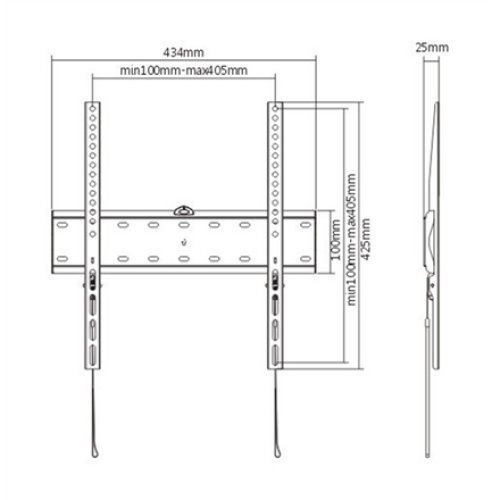 Gembird , Wall mount , WM-55F-02 , Fixed , 32-55 , Maximum weight (capacity) 40 kg , Black