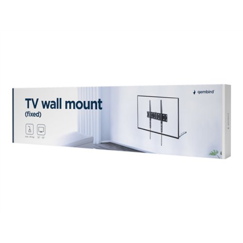 Gembird , Wall mount , WM-55F-02 , Fixed , 32-55 , Maximum weight (capacity) 40 kg , Black